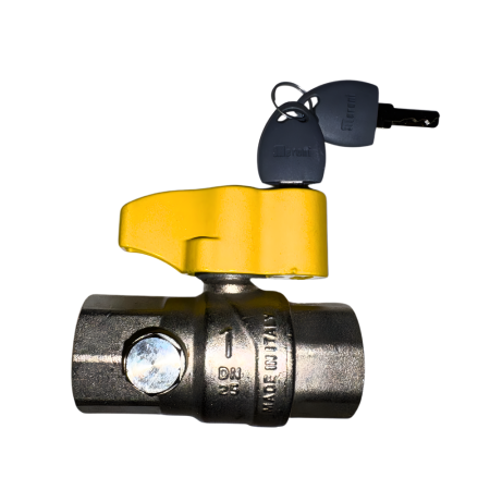 Messing Kugelhahn Gerade mit Sicherheitsschlüssel 1" IG x 1" IG, Innengewinde x Innengewinde